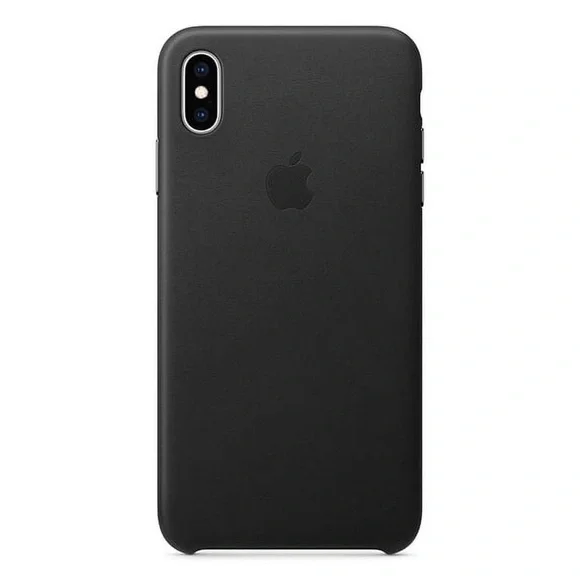 iPhone XS Max Apple Black Leather Case - Picture 1 of 11